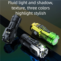 Senter Darurat Saku Grosir Tipe C Isi Ulang 3 Kepala Mini Magnet Kuat Strobo LED Senter Camping Outdoor