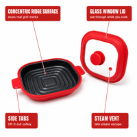 Accessoires de cuisine : Plaque de cuisson en silicone pour micro-ondes avec couche de conduction thermique au fond