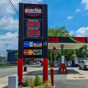 Aangepaste LED-tankstationprijsbord, hoogwaardige brandstofprijsweergave, digitaal buitenbeeldscherm, IP65, PC/RF/<span class=keywords><strong>LCD</strong></span>/APP-gestuurd systeem - Product Image 2