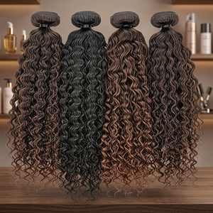 Extensiones de Cabello Humano Remy Rizado Indio 100% Virgen con Cutícula Alineada, Doble Trama, Negro Natural, Paquetes al por Mayor - Product Image 3
