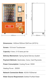 EXW Price Рамен приготовленная чашка лапши торговый автомат Slef-services предварительно приготовленная пищевая машина с системой оплаты - Product Image 6
