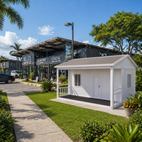 Maison préfabriquée modulaire en conteneur avec toit à pignon, cabane démontable en kit, magasin de détail, atelier
