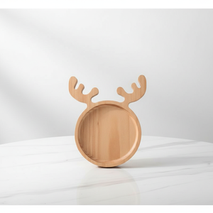 Nouveau plateau de service décoratif en bois de hêtre durable pour fromage, pizza et pain, assiette à motif de dessin animé, écologique, fait main, qualité commerciale - Product Image 4