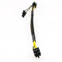 Kabel Adaptor Catu Daya GPU 8 Pin Jalinan PCIe 6 Pin Male untuk Komputer