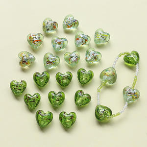 Murano Lampwork <strong>Glass</strong> Loose <strong>Beads</strong> Valentine Heart <strong>Beads</strong> for Jewelry Making - Product Image 6