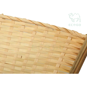 Panier en bambou naturel tressé à la main, écologique, plateau de rangement pour fruits et légumes, plat de fête, panier décoratif, mur de la maternelle - Product Image 5