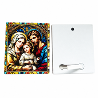 Plaque religieuse en céramique 3D avec support en MDF et socle en plastique, décoration murale ou de table chrétienne catholique, cadeau souvenir