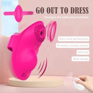 Vibrador de succión de clítoris de silicona de Venta caliente Girlspower con vibrador de succión fuerte inalámbrico remoto para adultos Vibrato - Product Image 6