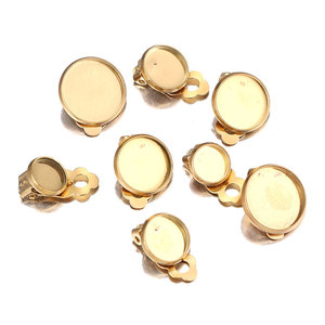 10 pièces/sac en gros en acier inoxydable <span class=keywords><strong>oreille</strong></span> <span class=keywords><strong>pince</strong></span> bouton sangle fondu gratuit boucles d'oreilles bricolage boucles d'oreilles fabrication de bijoux accessoires - Product Image 4