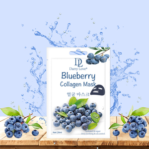 Hot bán bán buôn 28ml darry tình yêu Blueberry Collagen Hydrating sửa chữa Làm sạch dầu-kiểm soát Facial Mask tấm OEM ODM - Product Image 5