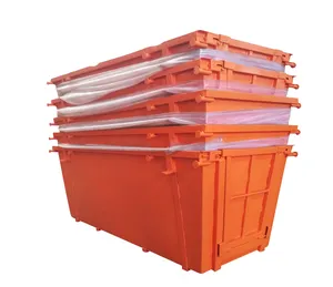 定制垃圾容器垃圾箱重型镀锌钢回收料斗箱