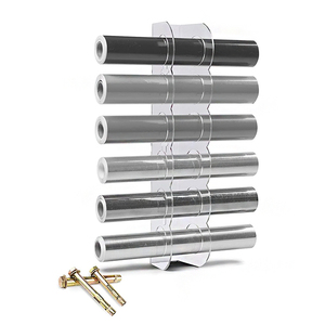 Treo tường <span class=keywords><strong>6</strong></span> lỗ rõ ràng Acrylic Vinyl CuộN hiển thị giá lucite Vinyl CuộN kệ cho cửa hàng - Product Image 1