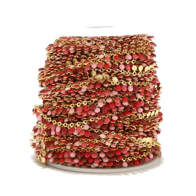 Colorful Enamel Chains Jewelry Making Women Bracelet Necklaces Accessories Findings DIY Jewelry Accessories
