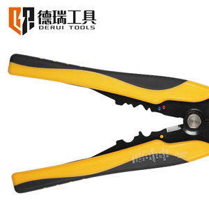 Alicates pelacables automáticos Derui Tools HS-D1 D2 de 205 mm, de acero al cromo vanadio, para uso de electricistas. - Product Image 3