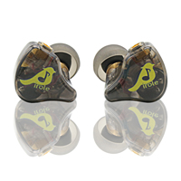 Écouteurs intra-auriculaires HiFi hybrides 1DD+2BA avec fiches interchangeables 3,5 mm, câble en cuivre sans oxygène et 3 paires d'embouts auriculaires