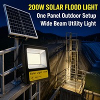 Lampu Sorot Tenaga Surya Luar Ruangan Grosir 30-400W ABS+Kaca Dengan Sensor Gerak untuk Penerangan Keamanan Taman & Halaman