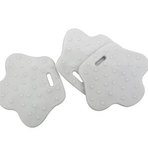 Colorido al por mayor de pato pies mordedor juguete insertar de silicona dentición del bebé - Product Image 2