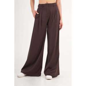 Pantalons de café en gros pour filles, plissés, double poche, coupe ample, respirant, tissé, taille élastique, décontracté, automne, XL, coloré - Product Image 6