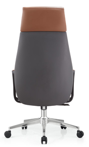 <span class=keywords><strong>Chaise</strong></span> <span class=keywords><strong>de</strong></span> travail en cuir confortable moderne, cuir <span class=keywords><strong>de</strong></span> vachette <span class=keywords><strong>de</strong></span> qualité supérieure importé, plateau incurvé <span class=keywords><strong>de</strong></span> 18 mm, éponge à haute résilience, accoudoirs en cuir PP - Product Image 4