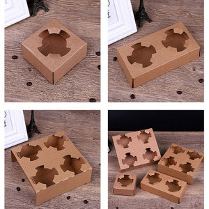 Оптовая продажа, изготовленный на заказ экологически чистый 1/2/4 гофрированный картонный подстаканник для кофейного чая, матовая печать ламинирования для пищевых продуктов - Product Image 1