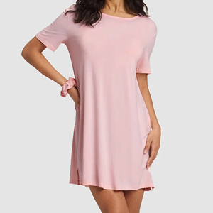 Robe de nuit douce en viscose de bambou pour <span class=keywords><strong>femme</strong></span>, chemise de nuit, <span class=keywords><strong>nuisette</strong></span>, vêtement de nuit pour <span class=keywords><strong>femme</strong></span> - Product Image 1