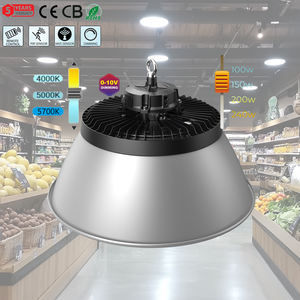 Potencia de luz LED de alta bahía de aluminio IP65 más rentable y CCT seleccionable para la industria de almacenes interiores e Iluminación comercial - Product Image 5