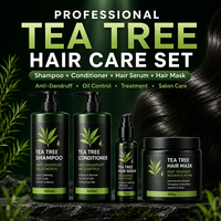 Kit Professionnel de Soins Capillaires à l'Huile d'Arbre à Thé : Shampoing, Après-Shampoing et Traitement Antichute, Anti-Pelliculaire et Contrôle du Sébum – Vente en Gros pour Salons de Coiffure Personnalisés