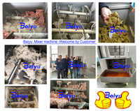 Mélangeur de viande électrique commercial Baiyu, machine automatique pour le mélange de saucisses et de légumes, certifié CE