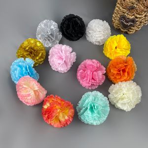 Cabezas de Flores de Clavel de Seda de 9cm para Decoración de Bodas, Accesorios para Paredes Florales y Coronas - Product Image 1