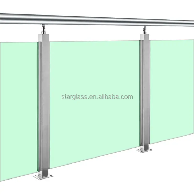 6mm 8mm eisen arm extra klar voll gehärtetes Glas Balustrade Preis