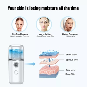 Pulvérisateur facial personnel sans fil nano rechargeable portable de 30 ml, <span class=keywords><strong>brumisateur</strong></span> à vapeur froide, humidificateur - Product Image 3