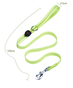 Fish Princess Luxus LED Hunde halsband USB Wiederauf ladbare elektrische Hunde leine Schnell verschluss Einfacher Druck PVC Haustier halsbänder - Product Image 4