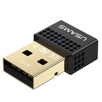 USAMS adaptor Dongle USB, penerima nirkabel Mini BT 5.3 204G WiFi Bluetooth untuk komputer