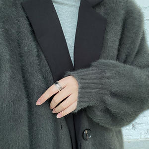 HaoMi Retro anello <span class=keywords><strong>di</strong></span> apertura amore Trendy <span class=keywords><strong>in</strong></span> stile per le donne Hip-Hop <span class=keywords><strong>di</strong></span> nicchia Look per gli uomini alla moda anello Internet - Product Image 3