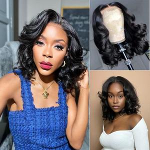 Pelucas de Cabello Humano 100% Ondulado, sin Pegamento, para Mujeres Negras, Peluca Brasileña con Frente de Encaje, Ondas Sueltas, Rizos Elásticos - Product Image 6