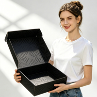 Boîtes d'emballage en carton ondulé kraft pliables, réutilisables, écologiques, en matériaux recyclés, avec logo personnalisé d'usine, haut de gamme, gaufrage
