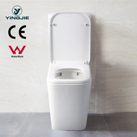 WC à chasse d'eau sans bride, WC en céramique, salle de bain, toilettes en deux parties