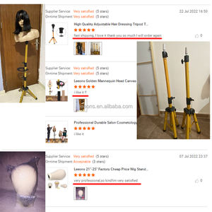 Tête de Mannequin Leeons en Toile <span class=keywords><strong>avec</strong></span> Trépied et Plateau, Support de <span class=keywords><strong>Perruque</strong></span> Robuste pour la Confection de Perruques, la Cosmétologie et la Coiffure - Product Image 3