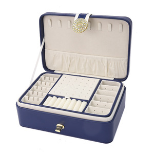 Bán buôn PU đính Hộp Tùy chỉnh món quà sang trọng bông tai vòng Vòng cổ Hộp lưu trữ xách tay du lịch da đồ trang sức tổ chức trường hợp - Product Image 4