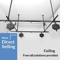 Système de rail de plafond pour photographie, kit complet, système de support d'éclairage de studio, 4x rail pantographe pour studio