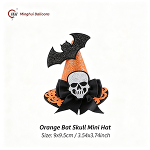 Pinzas para el pelo <span class=keywords><strong>de</strong></span> Halloween con mini sombreros <span class=keywords><strong>de</strong></span> <span class=keywords><strong>bruja</strong></span> con purpurina, gato negro, calabaza, murciélago, araña, fantasma, calavera, lápida, manos <span class=keywords><strong>de</strong></span> zombi y <span class=keywords><strong>pequeño</strong></span> <span class=keywords><strong>sombrero</strong></span> <span class=keywords><strong>de</strong></span> mago - Product Image 5