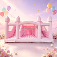Château gonflable double toboggan blanc pour mariage, château sauteur en PVC, château gonflable blanc pour adultes