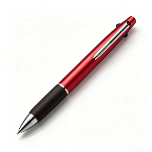 Stylo bille rétractable trois couleurs avec grip en caoutchouc, pointe plaquée laiton, recharges remplaçables SXR8007, multicolore, pour écriture au bureau - Product Image 2