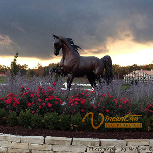 Vincentaa grande escultura exterior personalizada do cavalo do bronze do quadrado do parque - Product Image 2