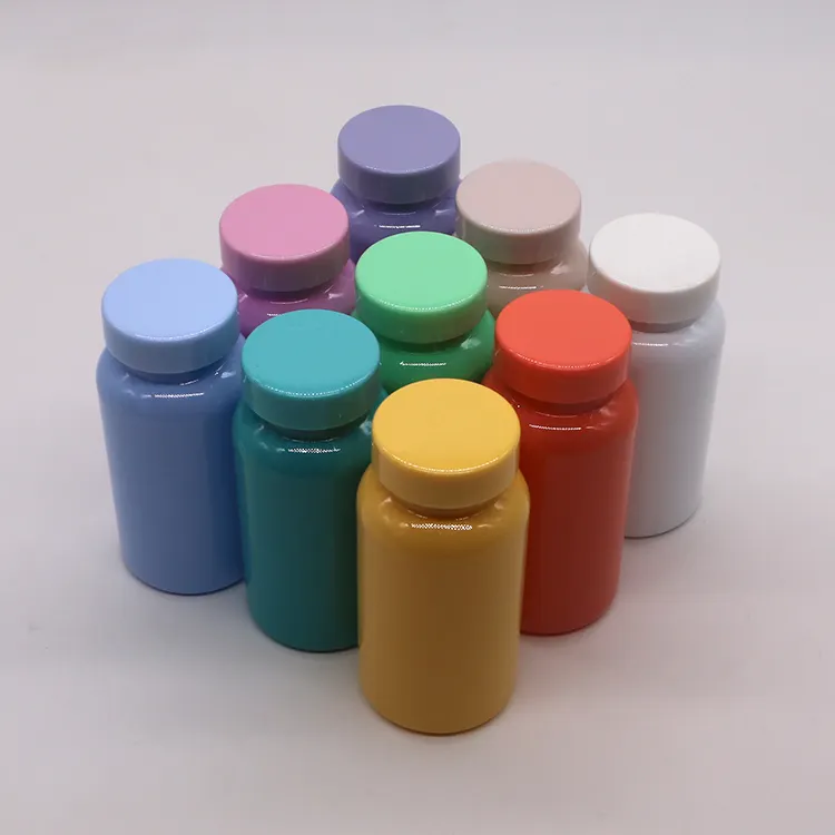 Compresse/Capsule/polvere/pillola su misura della bottiglia dell'animale domestico di colore 150mL/5oz con il cappuccio in rilievo
