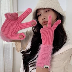 New Fashion Girls Full Finger Hand Warmer <strong>Gloves</strong> Autumn Winter <strong>Cute</strong> Warm Cycling Hand <strong>Gloves</strong> for Winter - Product Image 3