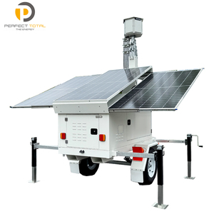 Système de caméra sur remorque solaire SDE580-C avec mât hydraulique de 7 m, batterie 6x200AH, étanche IP65 pour la surveillance - Product Image 6
