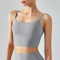 Sujetador deportivo de alta calidad para mujer, Top de entrenamiento de Color sólido, chaleco de alto impacto