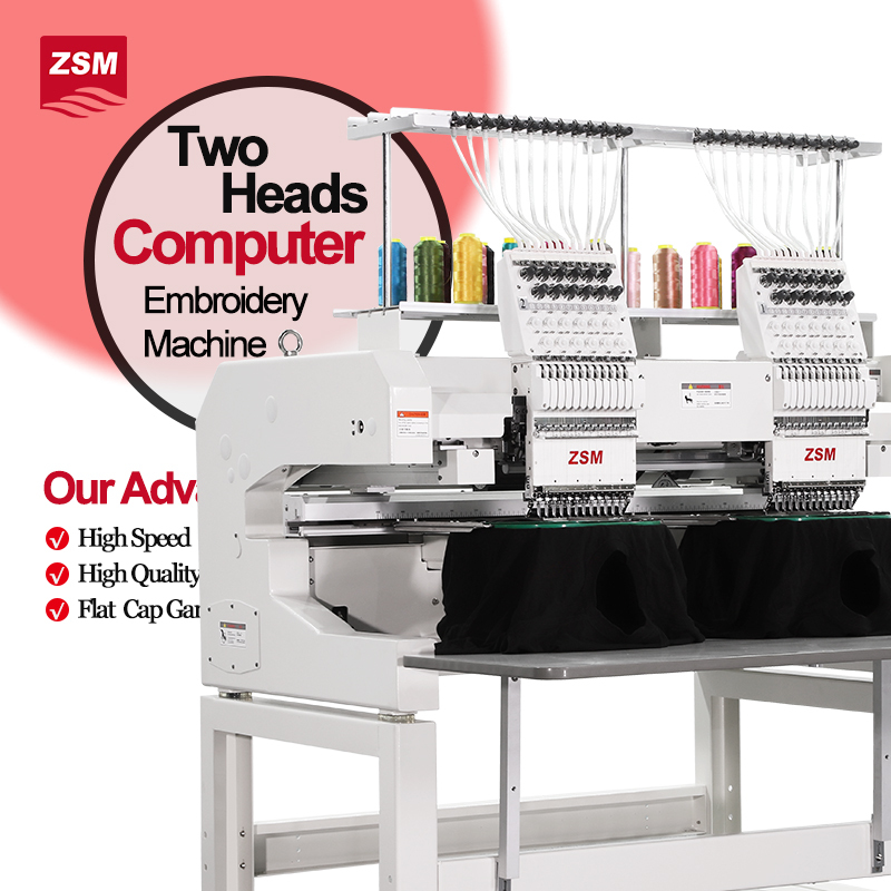 Industrial Embroidery Computer Machine 2 Head