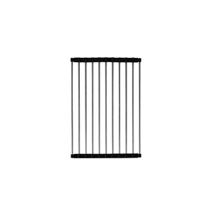 Stainless Steel Water Drain Rack Square Dish And Plate Rack <b>Kitchen</b> Sink Storage With Silicone Roller <b>Curtain</b> One Size - Product Image 2